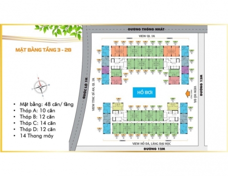Căn hộ chung cư cao cấp Bcons plaza . chỉ 40 căn view cực sịn sò