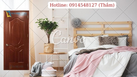 Cửa phòng ngủ giá rẻ HDF Veneer