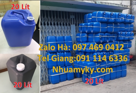 can 25l trắng, Can 5L đựng tinh dầu, Can 30l vuông xanh, can nhựa 20 lít đựng axit, can hdpe 25 lít
