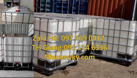 Bồn nhựa 1000 lít đựng hóa chất, bồn nhựa 1 khối nhập khẩu bồn nhựa vuông 1000 lít đựng phân bón, T