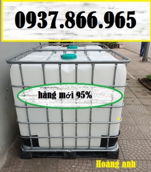 Giá tank nhựa màu trắng có khung thép, bồn nhựa nhuộm vải, bồn nhựa 1 khối, bồn nhựa đựng xăng dầu