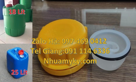 can 25l trắng, Can 5L đựng tinh dầu, Can 30l vuông xanh, can nhựa 20 lít đựng axit, can hdpe 25 lít