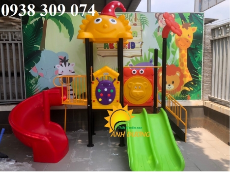 Cầu trượt liên hoàn ngoài trời dành cho bé, giá rẻ tại tphcm