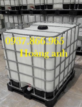 Giá tank nhựa màu trắng có khung thép, bồn nhựa nhuộm vải, bồn nhựa 1 khối, bồn nhựa đựng xăng dầu