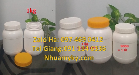 hũ nhựa 250g đựng chất lỏng Hũ nhựa trắng 100g đựng hóa chất, Hũ đựng mật ong chúa 200 gram,  hũ 250