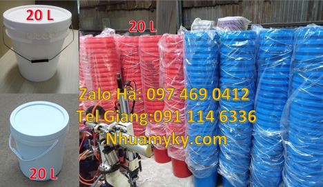 Xô nhựa Vỏ thùng đựng sơn 20 lít, Vỏ thùng đựng sơn 22 lít, Thùng nhựa vuông, Giá bán Xô nhự