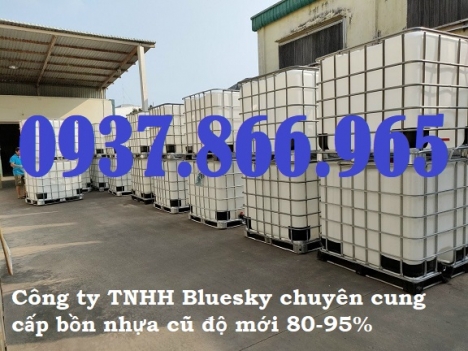 Giá tank nhựa màu trắng có khung thép, bồn nhựa nhuộm vải, bồn nhựa 1 khối, bồn nhựa đựng xăng dầu