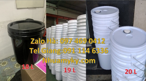 Xô nhựa Vỏ thùng đựng sơn 20 lít, Vỏ thùng đựng sơn 22 lít, Thùng nhựa vuông, Giá bán Xô nhự