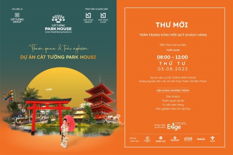THƯ MỜI SỰ KIỆN THAM QUAN DỰ ÁN CÁT TƯỜNG PARK HOUSE