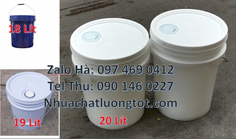 Vỏ thùng đựng sơn 22 lít, Bán Xô sơn 5l quai sắt, xô nhựa 1 lít, xô nhựa 18 lít nắp chiết ro