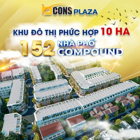 Nhà phố khu đô thị Quốc lộ 1K Bcons Plaza hồ đá làng đại học