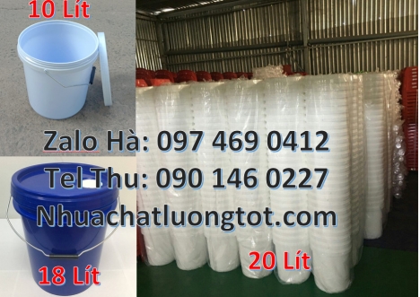 Vỏ thùng đựng sơn 22 lít, Bán Xô sơn 5l quai sắt, xô nhựa 1 lít, xô nhựa 18 lít nắp chiết ro