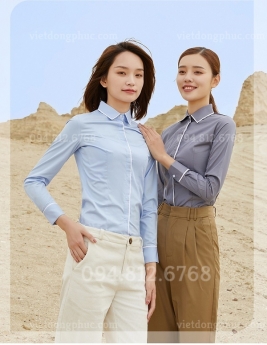 Mẫu đồng phục áo sơ mi nữ bền chắc, chất lượng, hợp thời trang