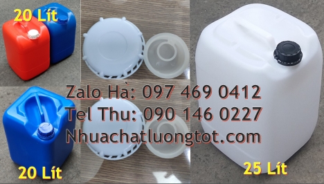 Can nhựa 30 lít, Can 1l đựng hóa chất, Can 25l giá rẻ, Can nhựa 30 lít đựng phân bón, can 30l dẹp, c