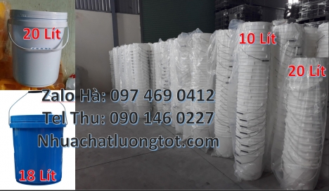 Vỏ thùng đựng sơn 22 lít, Bán Xô sơn 5l quai sắt, xô nhựa 1 lít, xô nhựa 18 lít nắp chiết ro