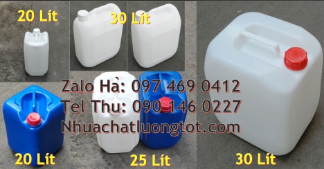 Can nhựa 30 lít, Can 1l đựng hóa chất, Can 25l giá rẻ, Can nhựa 30 lít đựng phân bón, can 30l dẹp, c
