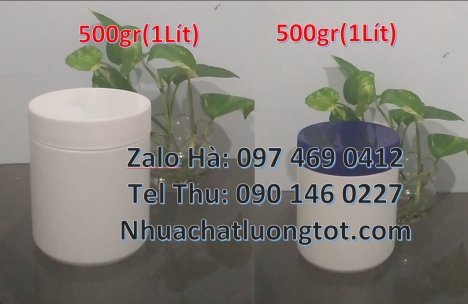 Hũ 0.5kg nắp nhỏ, Nơi bán hũ nhựa 1kg, Giá bán hũ 1kg, Hũ 0.5kg, Hũ 1kg đựng bột lúa mạch, Hũ nhựa 5