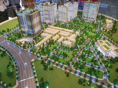 Nhà phố khu đô thị Quốc lộ 1K Bcons Plaza hồ đá làng đại học