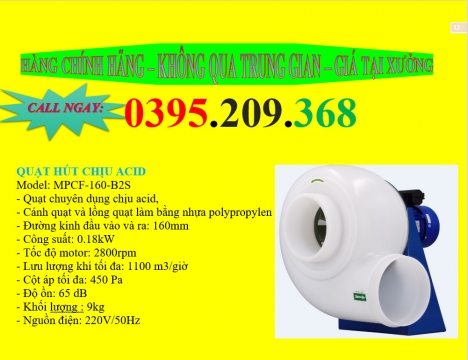 quạt hút acid giá rẻ chất lượng tốt