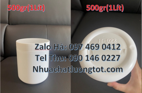 Hũ 0.5kg nắp nhỏ, Nơi bán hũ nhựa 1kg, Giá bán hũ 1kg, Hũ 0.5kg, Hũ 1kg đựng bột lúa mạch, Hũ nhựa 5