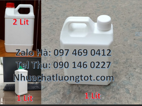 can dẹp 0.5L đựng hóa chất, can nhựa 2L đựng dung môi, Can nhựa 5l vuông đựng phân bón. Can 10l 20