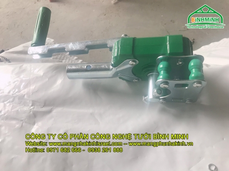 Tay quay cửa sổ vách nhà kính, tời cuốn tay quay, tời tay dùng nhà kính, mô tơ cuốn màng nhà kính,