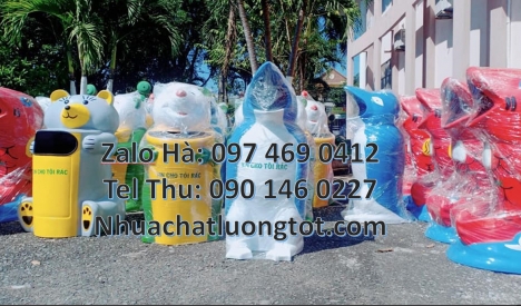 Thùng rác gấu trúc, sọt rác cánh cụt, Giá bán thùng rác con vật, Sọt rác cá chép, sọt r