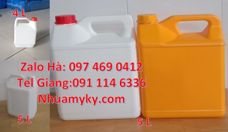 can hdpe giá rẻ, Can 4 lít có vòi ấn, Can 2 lít tròn đựng xăng dầu, can nhựa, can nhựa rẻ, Can 1l ch