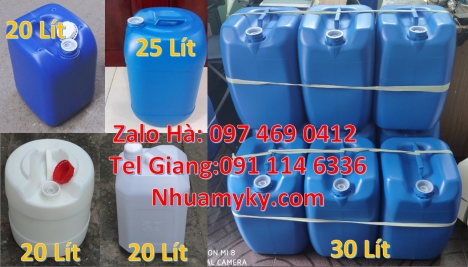 can nhựa giá rẻ hcm, can dẹp 30 đựng nông dược, can 30l vuông xanh, can 25l xanh Can 10L đựng hóa ch