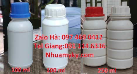Chai 250ml đựng hóa chất, chai 250ml đựng phân bón, chai nhựa nắp vặn, Chai nhựa đựng thuốc thú y, c