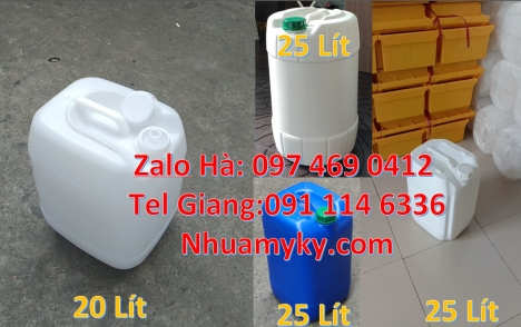 can nhựa giá rẻ hcm, can dẹp 30 đựng nông dược, can 30l vuông xanh, can 25l xanh Can 10L đựng hóa ch