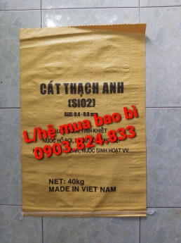 bao pp dệt, bao bì đóng cát lọc nước đựng 40kg