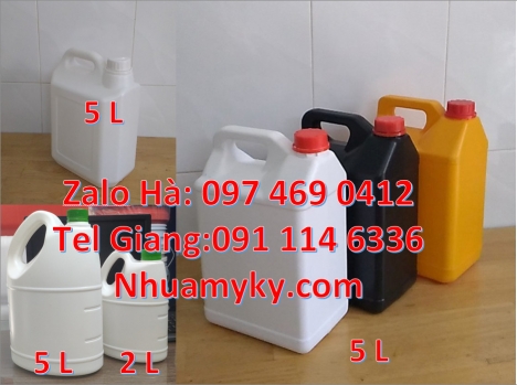 can hdpe giá rẻ, Can 4 lít có vòi ấn, Can 2 lít tròn đựng xăng dầu, can nhựa, can nhựa rẻ, Can 1l ch