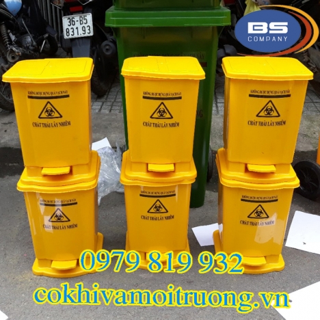 Thùng Rác Y Tế 25L Đạp Chân