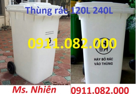 Nơi sản xuất và cung cấp thùng rác giá rẻ- thùng rác 120l 240l 660l- lh 0911082000