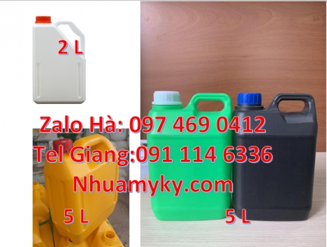 can hdpe giá rẻ, Can 4 lít có vòi ấn, Can 2 lít tròn đựng xăng dầu, can nhựa, can nhựa rẻ, Can 1l ch