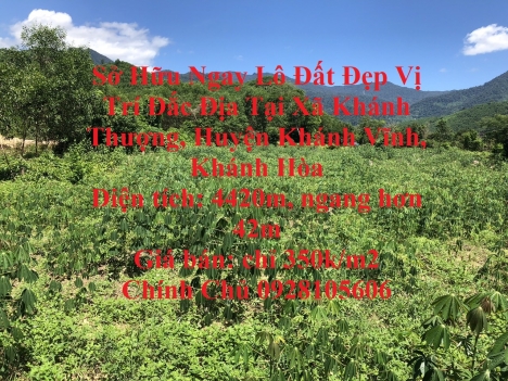 Sở Hữu Ngay Lô Đất Đẹp Vị Trí Đắc Địa Tại Xã Khánh Thượng, Huyện Khánh Vĩnh, Khánh Hòa