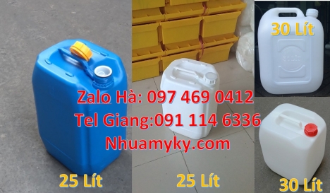 can nhựa giá rẻ hcm, can dẹp 30 đựng nông dược, can 30l vuông xanh, can 25l xanh Can 10L đựng hóa ch