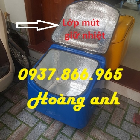 Thùng giao hàng ăn nhanh, thùng ship hàng, thung cho hang, thùng nhựa sau xe máy, giá thùng chở hàng