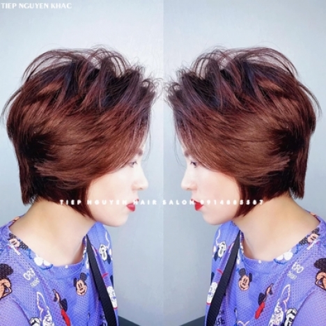 Uốn layer tóc bob ngang vai. Tóc bob uốn layer - Tiệp Nguyễn Hair Salon