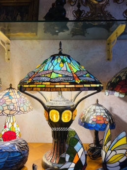 Đèn hai thân tiffany nón chuồn