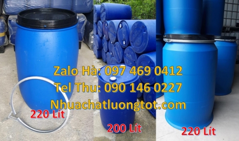 Thùng phuy nhựa 200 lít, Chuyên sỉ lẻ thùng phi, Phuy nhựa 120 lít, Phuy nhựa 150 lít nắp mở, Giá bá