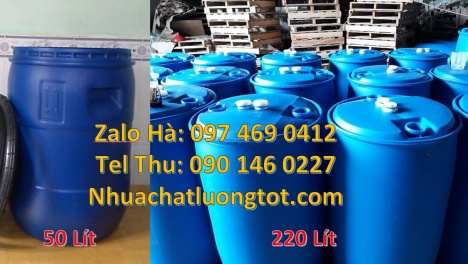 Thùng phuy nhựa 200 lít, Chuyên sỉ lẻ thùng phi, Phuy nhựa 120 lít, Phuy nhựa 150 lít nắp mở, Giá bá