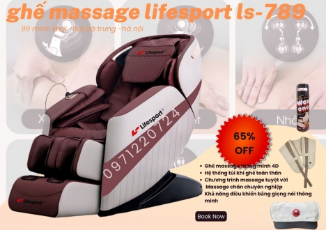 GHẾ MASSAGE LS-789 THIẾT KẾ MẠNH MẼ THÁCH THỨC MỌI GIỚI HẠN SALE CỰC LỚN 65%