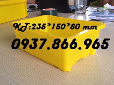 Khay nhựa(KT:235*150*80), sóng nhựa bít, khay nhựa, khay nhựa đựng hàng