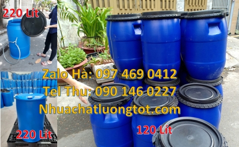 Thùng phuy nhựa 200 lít, Chuyên sỉ lẻ thùng phi, Phuy nhựa 120 lít, Phuy nhựa 150 lít nắp mở, Giá bá