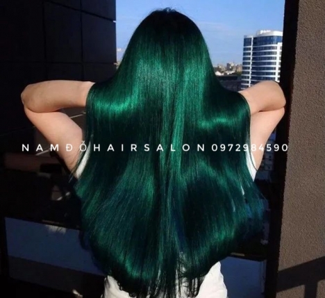 Nhuộm Xanh Ngọc Ánh Green Đẹp Giá Rẻ Hoài Đức - Nam Đỗ Hair Salon