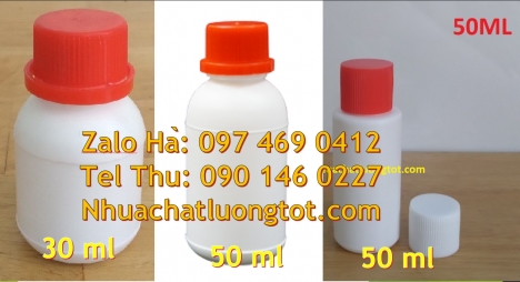 Chai 500ml miệng nhỏ, Chai nhựa 30ml đựng thuốc tây, Chai nhựa 1l đựng mật ong, Chai 100ml màu trong