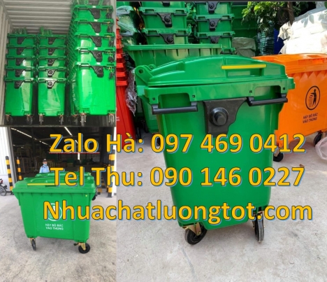 Xe thu gom rác 660l 1000l 3 bánh đúc, xe chở rác nhựa hdpe Phân phối xe chở rác 660l, Xe rác nhựa hd