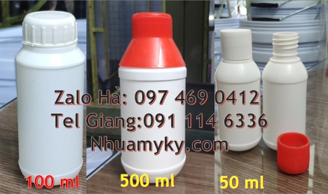 Chai 30ml trắng đục, Cung cấp chai nhựa 250ml 500ml giá sỉ. chai 500m chia vạch, bình nhựa 0.5 lít,C